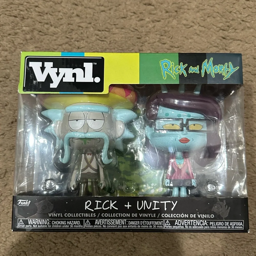 Funko Vynl. Rick & Unity Collectible Figures -‎ Light Blue, Purple, Yellow